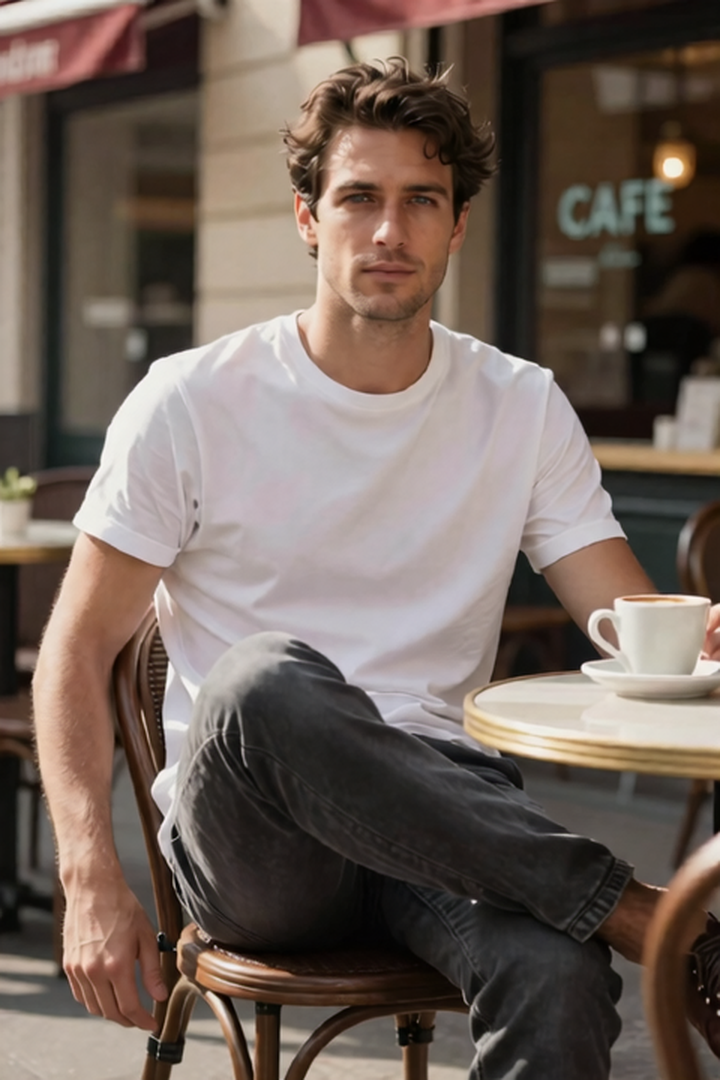 A date with Ron at the café.
